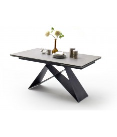 Table céramique extensible 160-240 gris clair