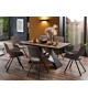 Table céramique déco chêne 160-240 cm