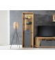 Vitrine rangement et étagère bois - gris pierre