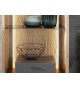 Vitrine rangement et étagère bois - gris pierre