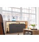 Buffet de salon original - Bois et gris pierre