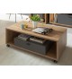 Table basse sur roulettes avec rangement