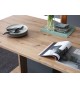 Table 160 cm originale - Bois et gris pierre