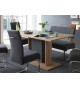 Table 160 cm originale - Bois et gris pierre