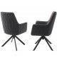 2 Chaises pivotantes 360° avec accoudoirs