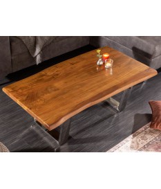 Table basse design 110 cm / Bois acacia