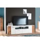 Meuble TV design bois et blanc 200 cm