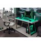 Table de travail blanche / Inox avec éclairage Led et connexion USB