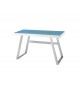 Table de travail blanche / Inox avec éclairage Led et connexion USB