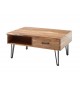 Table basse avec plateau relevable et rangement