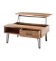 Table basse avec plateau relevable et rangement