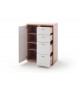 Meuble commode scandinave 4 tiroirs, 1 porte