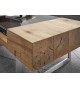 Table basse rectangulaire en bois plaqué chêne huilé