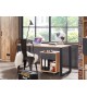 Table de bureau moderne 140 cm - Piétement en métal noir