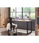 Table de bureau moderne 140 cm - Piétement en métal noir