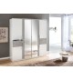 Armoire 6 portes - Double miroir / Lingère / Dressing / Tiroirs
