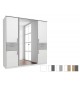 Armoire 6 portes - Double miroir / Lingère / Dressing / Tiroirs