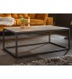 Table basse rectangulaire en céramique gris béton