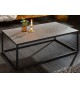 Table basse rectangulaire en céramique gris béton
