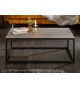Table basse rectangulaire en céramique gris béton