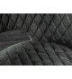 Chaises velours gris vert avec accoudoir / Pieds noir embouts dorés