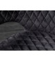 Chaises velours gris avec accoudoir / Pieds noir embouts dorés
