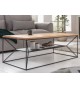 Table basse design bois et métal rectangulaire 110 cm