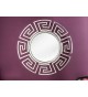 Miroir mural rond déco antique argenté 85 cm
