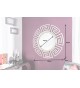 Miroir mural rond déco antique argenté 85 cm