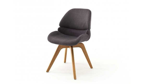 Chaises confortables en tissu - Pieds pivotant 180°