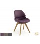Chaises confortables en tissu - Pieds pivotant 180°