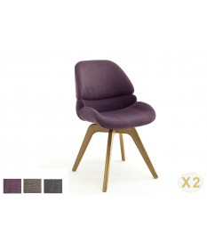 Chaises confortables en tissu - Pieds pivotant 180°