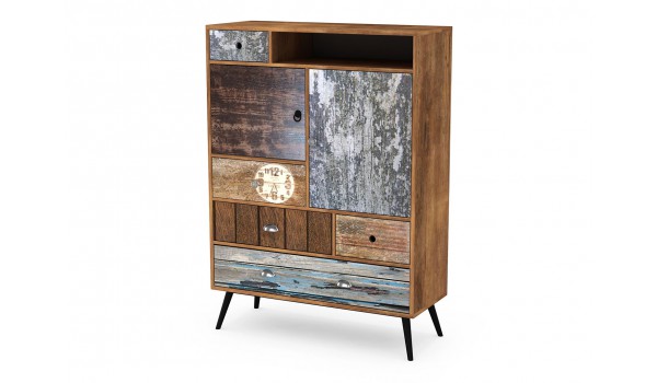 Buffet de rangement haut vintage en bois Buffet de rangement haut vintage en bois