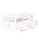 Lit enfant blanc esprit maison avec barrière