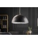 Lampe suspension 1/2 boule noir et argenté