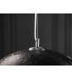 Lampe suspension 1/2 boule noir et argenté
