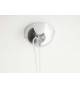 Lampe suspension 1/2 boule noir et argenté
