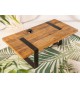 Table basse en bois de Manguier et métal