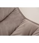 Chaise haute de bar en velours champagne