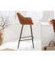 Chaise haute de bar brun antique
