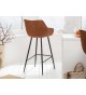 Chaise haute de bar brun antique
