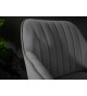 Chaise de bar haute en velours gris argent