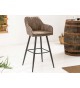 Chaise haute de bar taupe antique