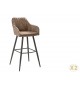 Chaise haute de bar taupe antique