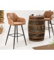 Chaise vintage haute de bar marron