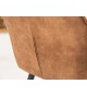 Chaise vintage haute de bar marron