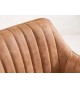 Chaise vintage haute de bar marron