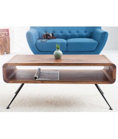 Table basse rétro vintage en bois de Sesham