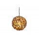 Suspension luminaire boule en bois flotté