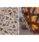 Suspension luminaire boule en bois flotté